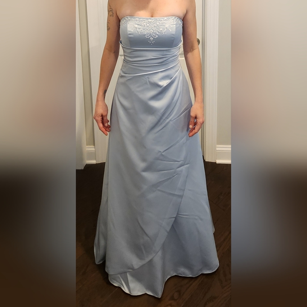 David's Bridal Satin Ball Gown